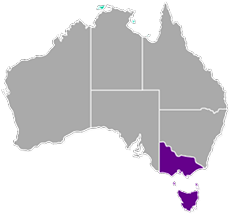 Tasmania & Victoria map